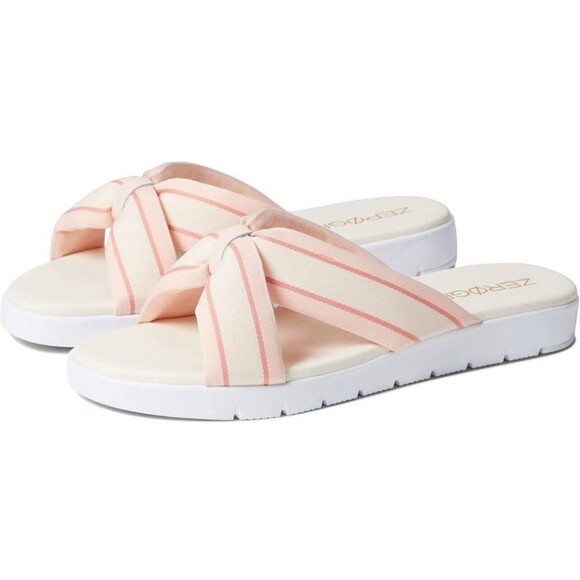 Cole Haan Zero grand Slide Sandals In Birds Peach Whip Sz 9 New - Picture 1 of 11